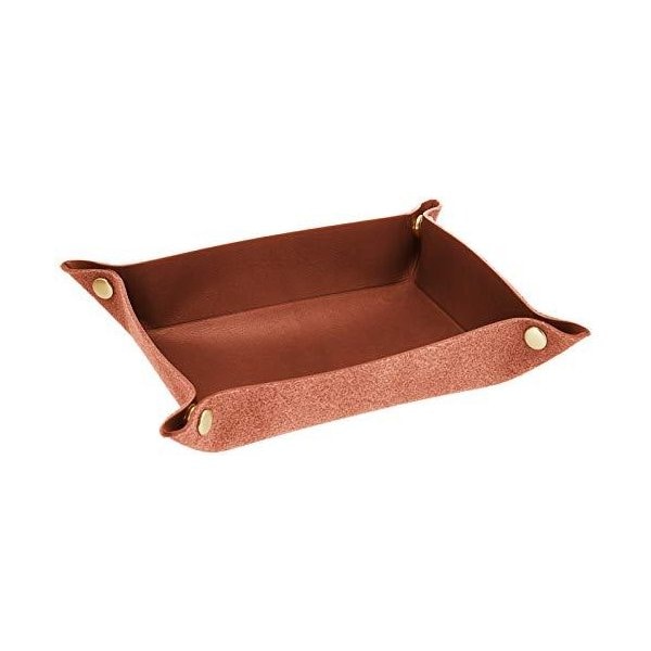 Naniwa leather Tochigi Leather Stationery Multi Tray， chocolate， One size 並行輸入品