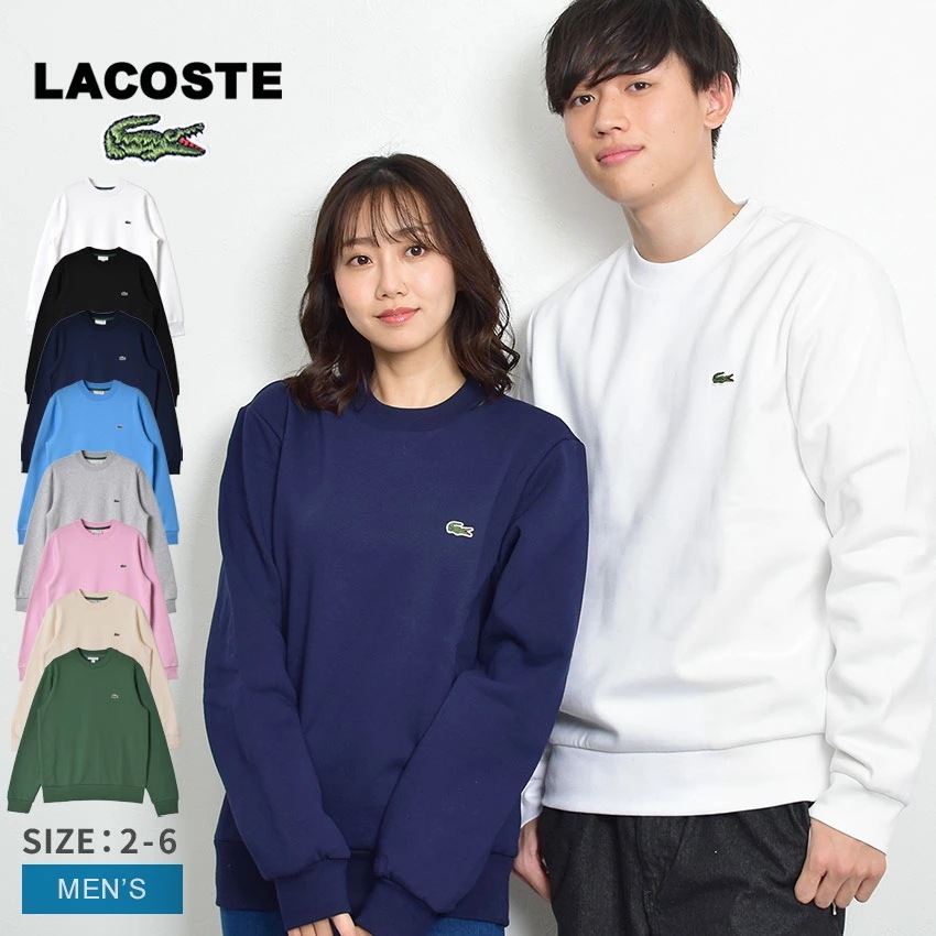 メンズ ウェア 長袖 トップス クルーネック トレーナー スポーツ ゴルフ ワニ ロゴ ワンポイント シンプル ブランド L／S CTN FLEECE SWEAT SH9608 ブルー 青