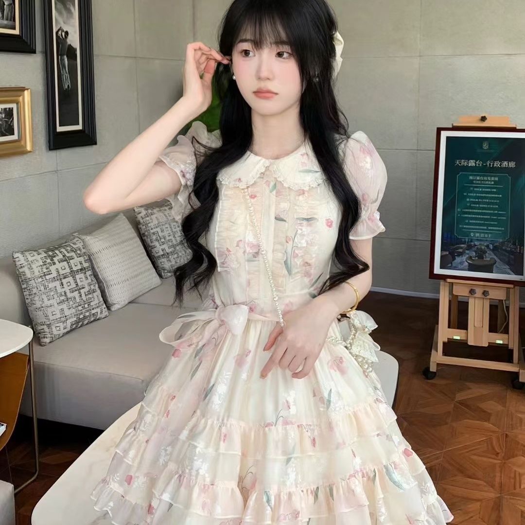 ワンピース かわいい手紙 さいころ リッププリント ワンピース ファッション レディースファッション