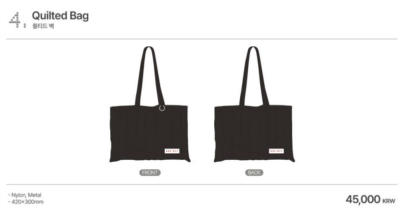 SEVENTEEN 2025 SEASON’S GREETINGS POP-UP X WITHMUU OFFICIAL GOODS QUILTED BAG 特典付き