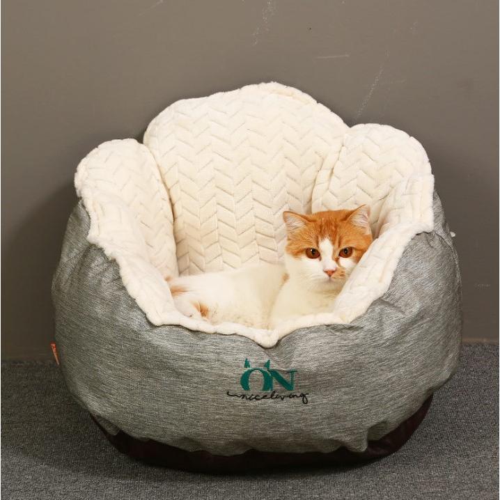 緊急SALE!!!2枚1OO円OFF！猫 ベッド ペット ベッド 猫ハウス 猫ドーム型 ハウス マット付き ふわふわ 当店人気 柔らかい ぐっすり眠れる 選べる2色