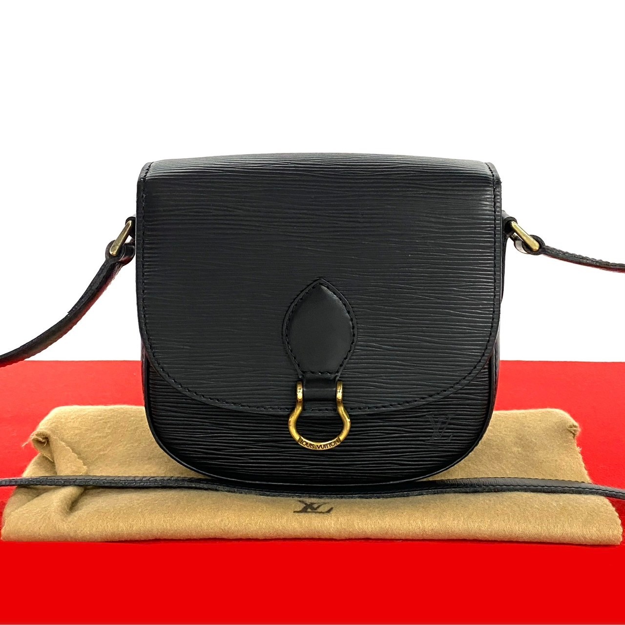 ヴィンテージ ミニ サンクルー エピショルダーバッグ エピレザー ブラック 30900