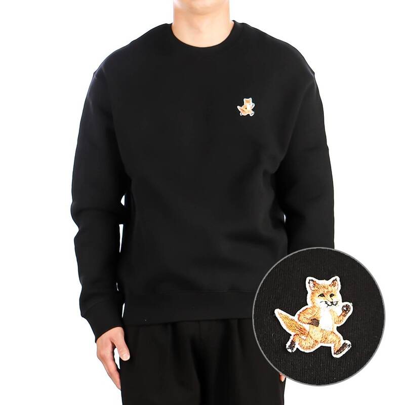 メンズ スピーディ フォックス クルーネックTシャツ (MM00313KM0307 BLACK) 24FW