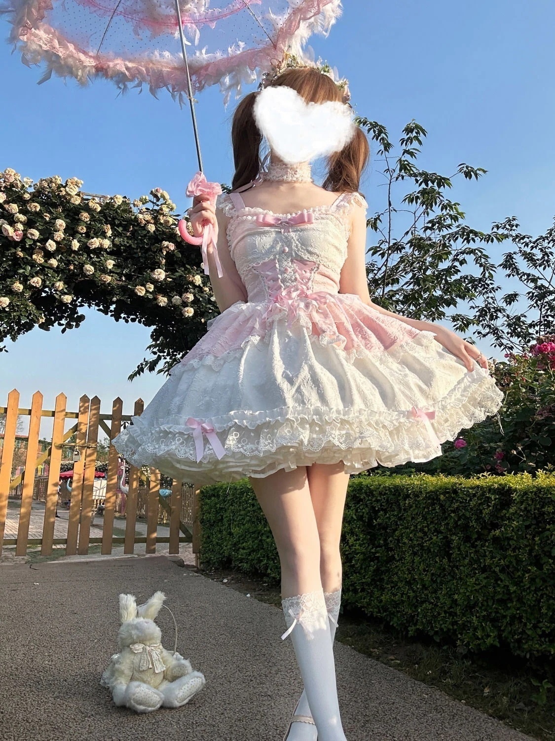 [急速出荷]オリジナルデザインロリータ洋装が可愛いjskキャミソールワンピース夏服 二次元(最安値保証)