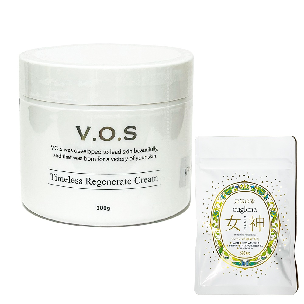 お得セット VOS TRクリーム 300g 保湿クリーム＋ユーグレナ女神90粒プレゼント