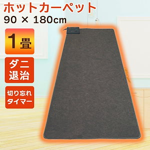 Qoo10] TECHNOS ホットカーペット 1畳 90x180cm