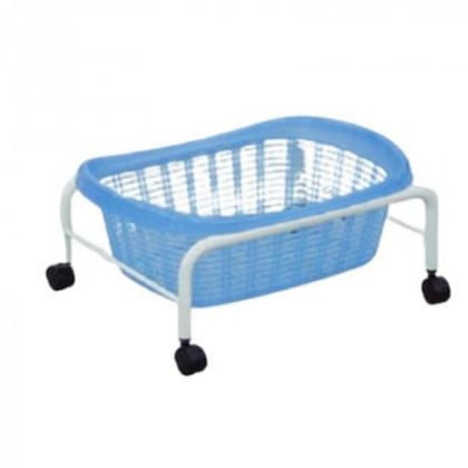 高田ベッド製作所 1段用脱衣カゴ(ブルー) キャスター付き TB-73-03