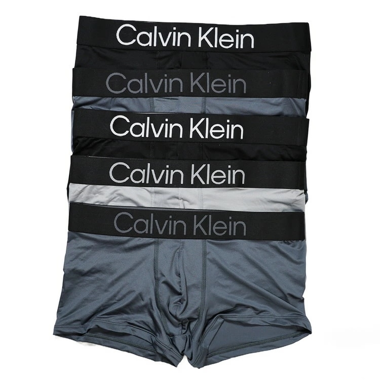 カルバンクライン：BOLD LOGO ローライズボクサーパンツ 5PK (ブラック／ウルフグレー／タービュランス)【NP2716O-900】