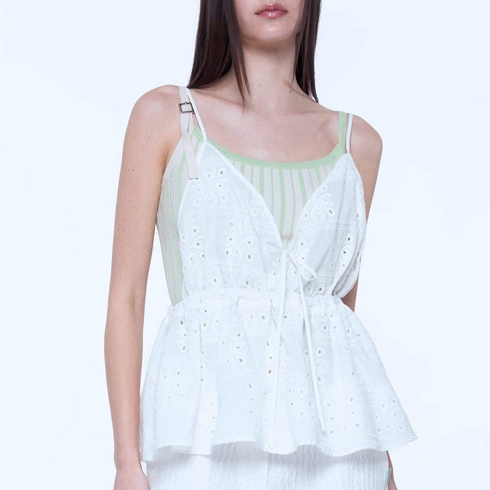 EYELET BUSTIER TOP - WHITE 17,296円
