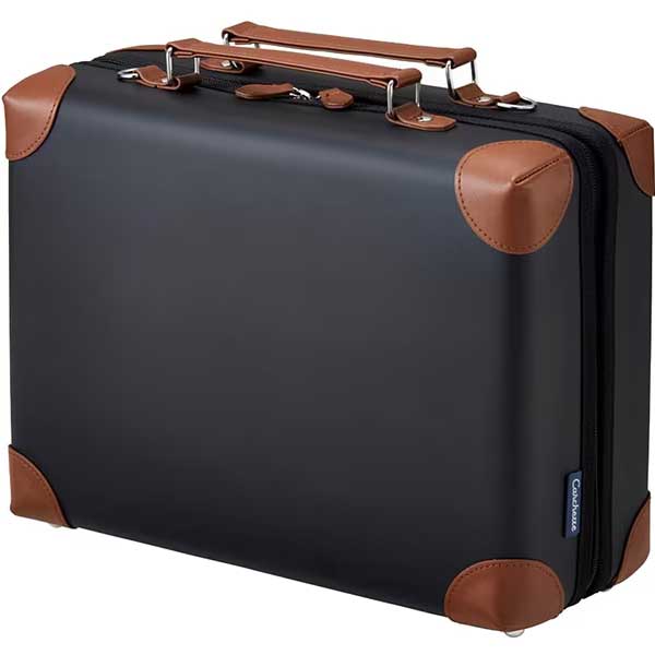 （まとめ買い）カルシェット キャリングケース ワイド 学習用品収納 黒 5900-BK [x3]