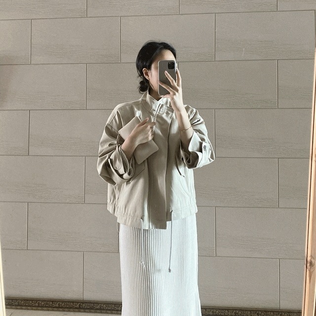 [季節の変わり目必須/春の新商品] ルーズフィット ショート ミリタリージャケット
