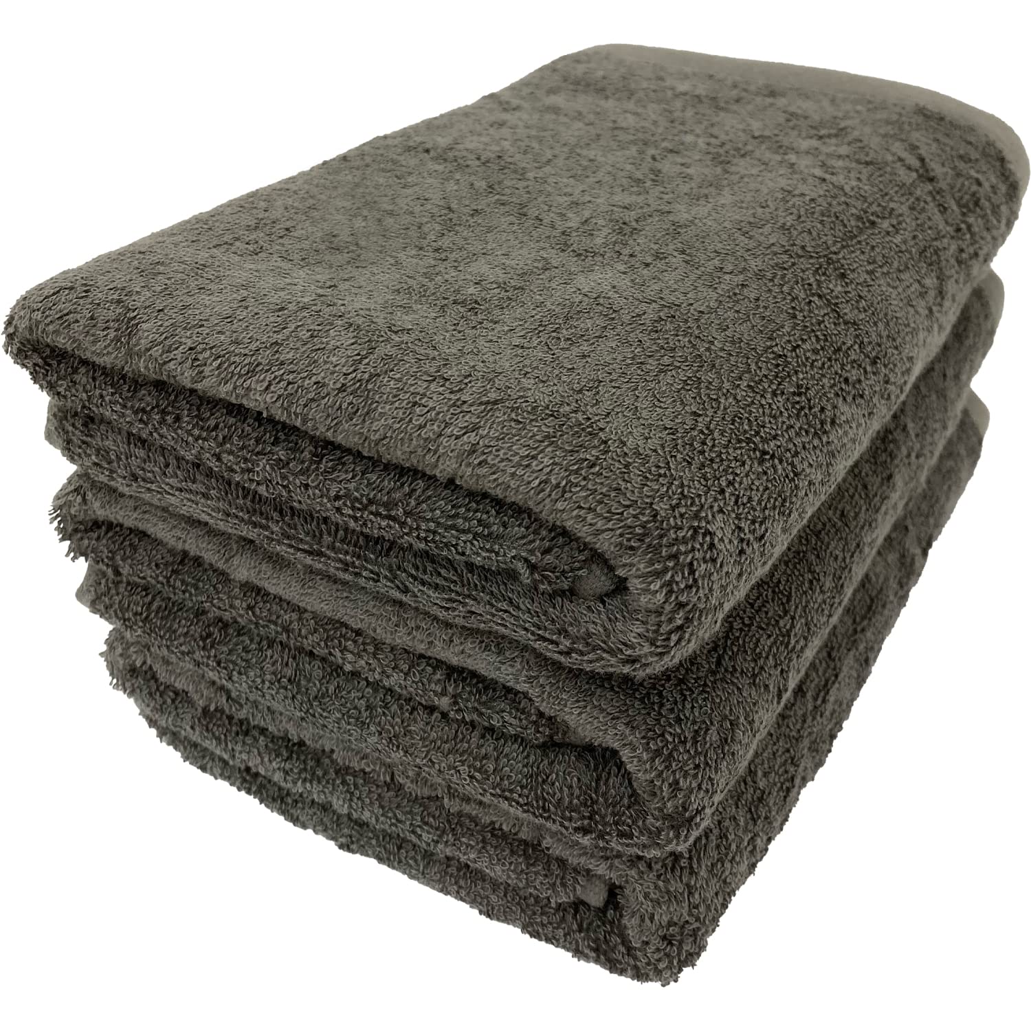 コットンタウン(Cottontown) スーピマコットン コンパクトバスタオル チャコールグレー 50×100cm 3枚セット 綿100% 小さめ タオル ミニバスタオル 中厚手