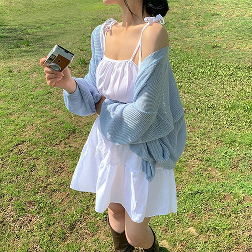 韓国の女性ファッション/ フルトノースリーブティアードワンピース op1256