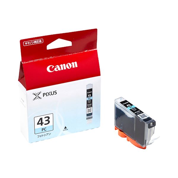 (まとめ) キヤノン Canon インクタンク BCI-43PC フォトシアン 6380B001 1個 (×10セット)