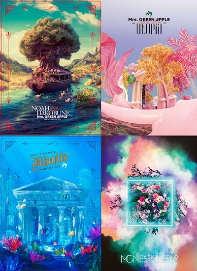 Mrs. GREEN APPLE 『Utopia』 『Atlantis』 『NOAH no HAKOBUNE』 『EDEN no SONO』 Blu-ray 4枚