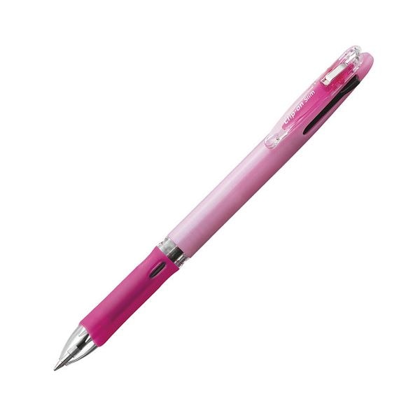 (まとめ) ゼブラ 多色油性ボールペン クリップ-オン スリム3C 0.7mm (軸色 パステルピンク) B3A5-WP 1本 (×30セット)