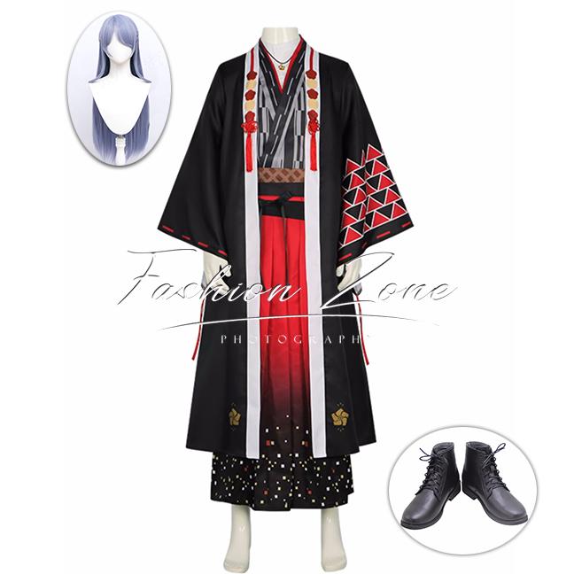 【品質良い 大好評中】迅速な出荷バーチャルライバー VTuber 弦月藤士郎 コスプレ衣装 ウィッグ 靴 cosplay コスチューム パーティーグッズ ハロウィン仮装 変装