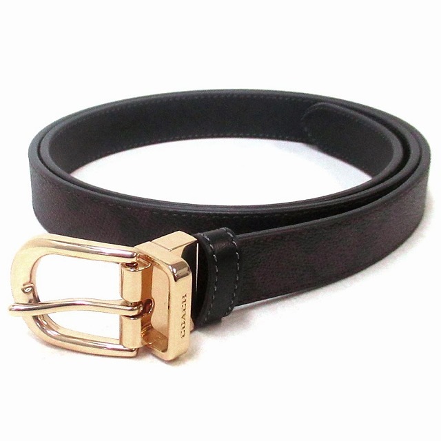 コーチ ベルト COACH コーチ アウトレット レディース シグネチャー ハーネス バックル カット トゥ サイズ リバーシブル ベルト CX057 IMXAQ