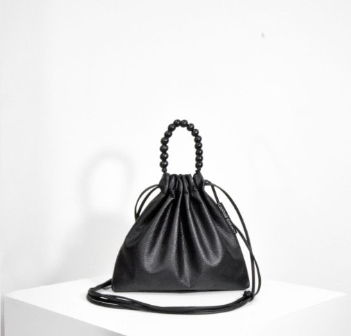 【 ビーガン革】デイリトートバッグ_玉取っ手韓国福袋スタイルレコウゾバッグ,アップサイクル