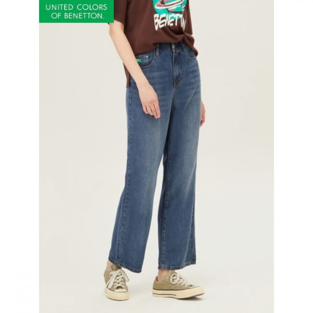 [ベネトン] バンディングストレートフィットデニムパンツ_BADPB2531