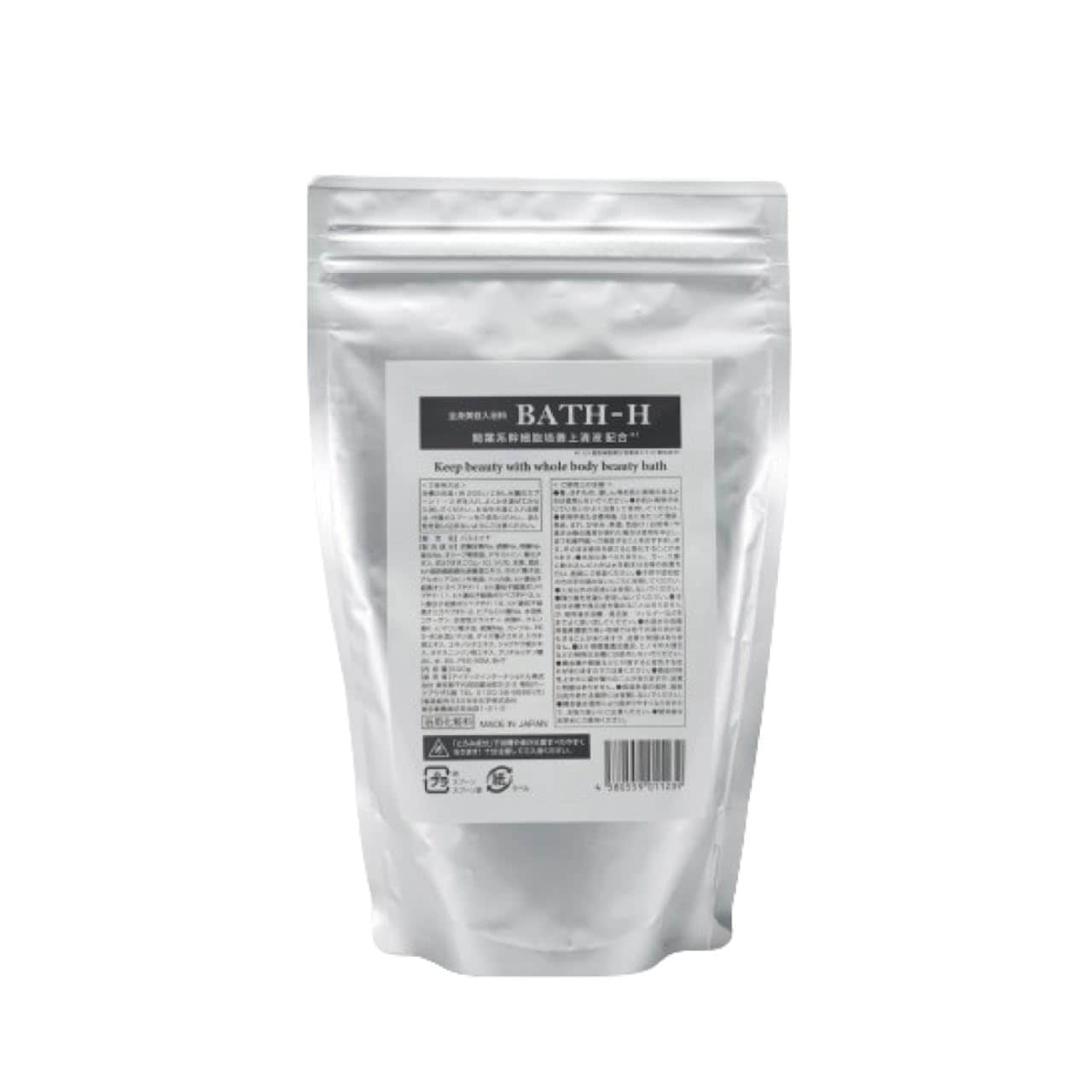 BATH-H 浴用全身美容液 重炭酸イオン配合 エモリエント効果 美容入浴剤 間葉系幹細胞培養液配合 オイルインパウダー処方 疲労回復 500g 4,777円