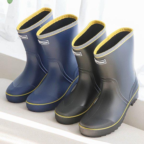 靴 男性 メンズ 夏 梅雨 レインブーツ ハーフ ミドル レインブーツ 4cm sjmit 272_P390063627