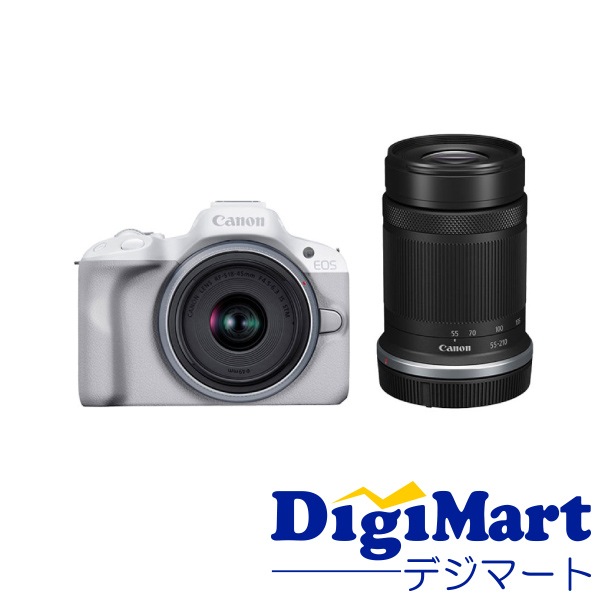 CANON EOS R50 ダブルズームキット [ホワイト] ミラーレス一眼レフカメラ【国内正規品】