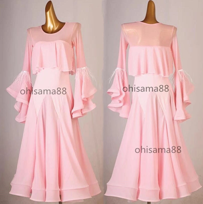 社交ダンス衣装 高品質 モダンドレス 大きい裾 練習着 団体ウエア ワルツ 競技用のドレス モダン衣装 ダンスウェア ステージ衣装 ダンドレス 着痩せ 試合 発表会ドレス 社交ダンスドレス レディース