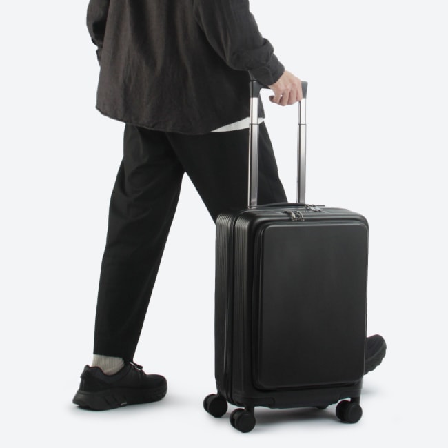 【雑誌掲載モデル】 スーツケース 機内持ち込み Sサイズ SS 37L フロントオープン ポケット ストッパー付き 軽量 前開き mansel 0010 おしゃれ かわいい ブランド キャリー