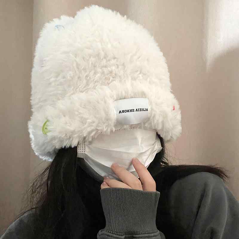 ニット帽 レディース 大人 秋冬 深め つばなし 暖かい 小顔効果 防寒 調節可能 多用途 ショッピング 旅行 かわいい カジュアル ボタン 白 プレゼント