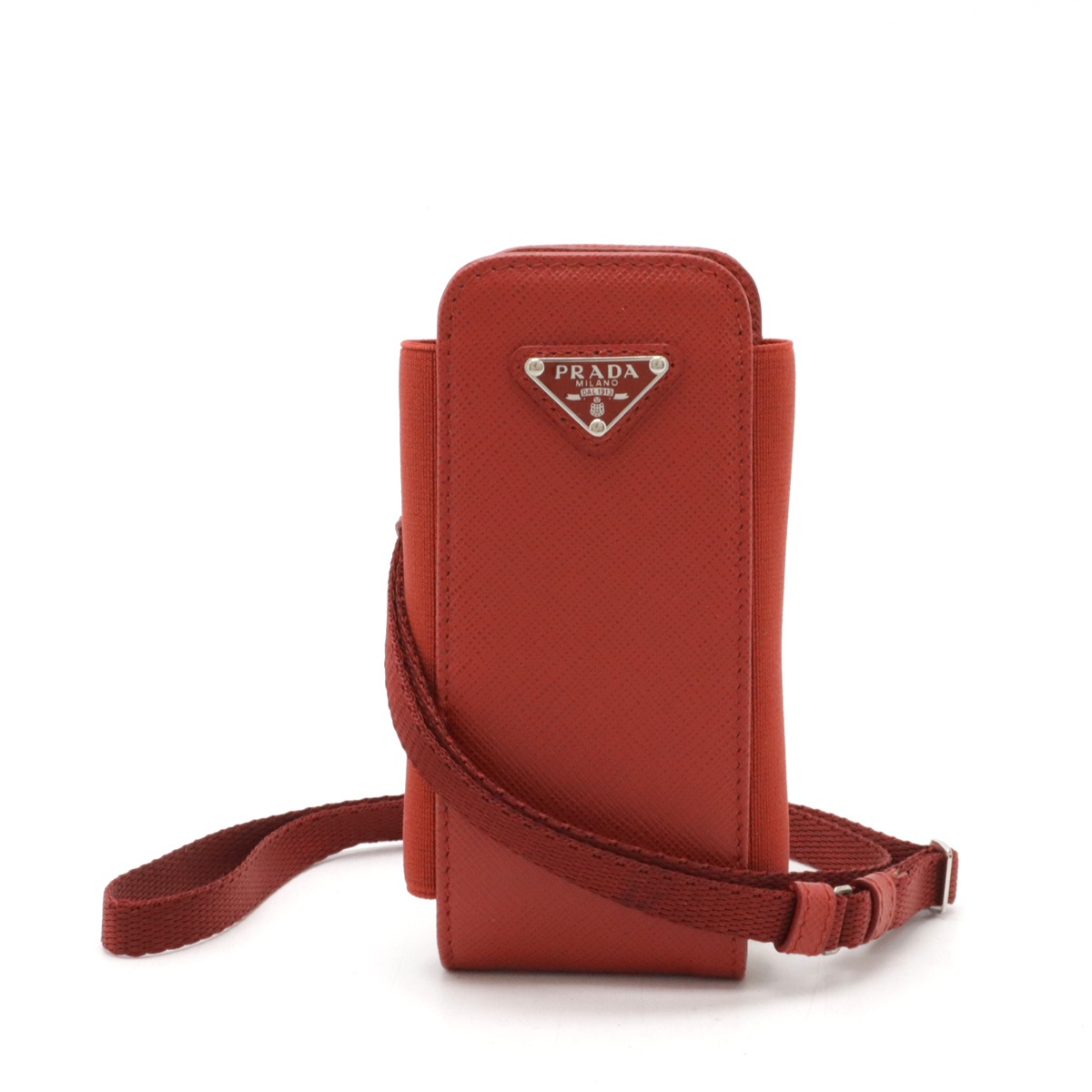 スマートフォンケース スマホケース 携帯ケース アイコス ネックストラップ レザー レッド 赤 シルバー金具 1ZT01