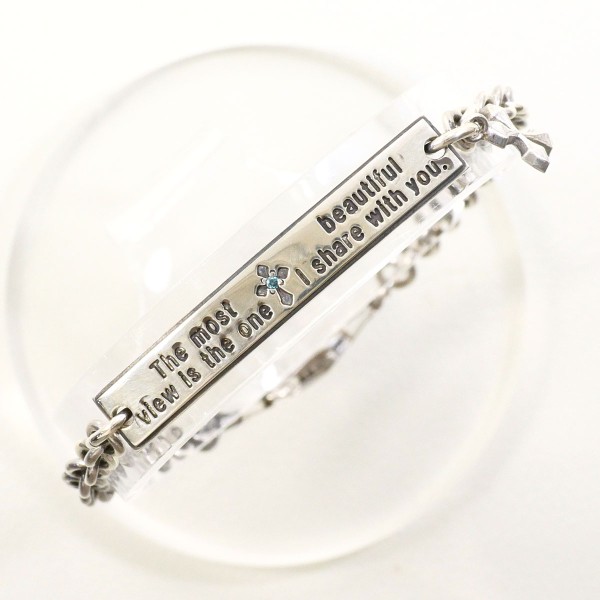 シルバー ブレスレット ブルーダイヤ ジュエリー 中古