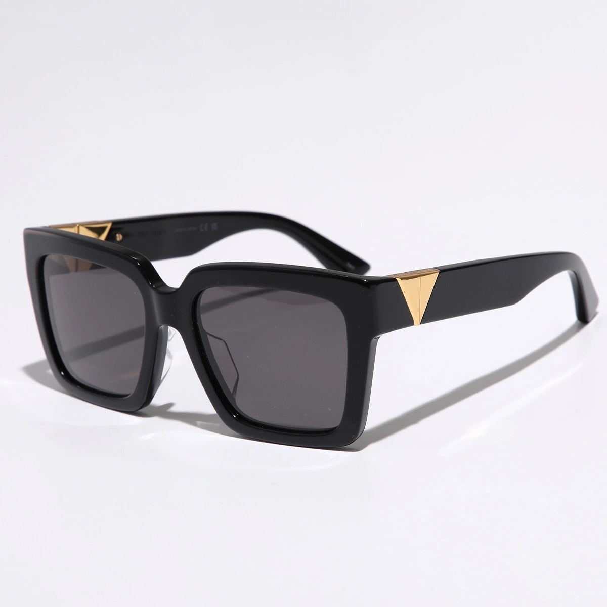 BOTTEGA VENETA ボッテガヴェネタ サングラス BV1198SA メンズ ウェリントン型 セルフレーム フルリム ロゴ アイウェア 001/BLACK-BLACK-GREY