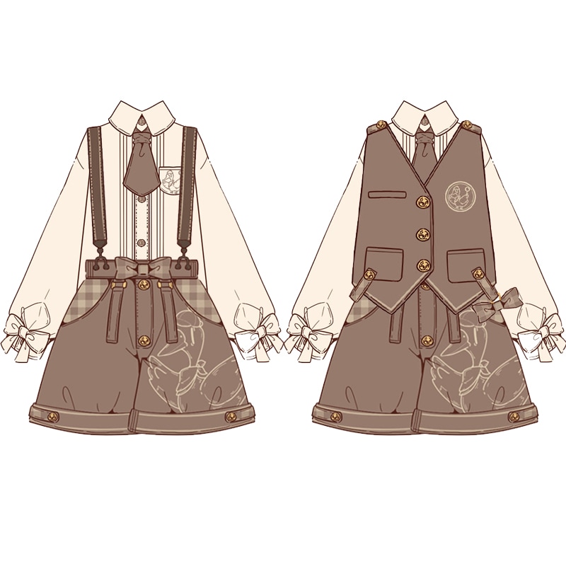 【激安本日限定】キャミソールワンピース名侦探大鹅包子猪lolita常短裤衬衫马甲可爱轻lo基佬装