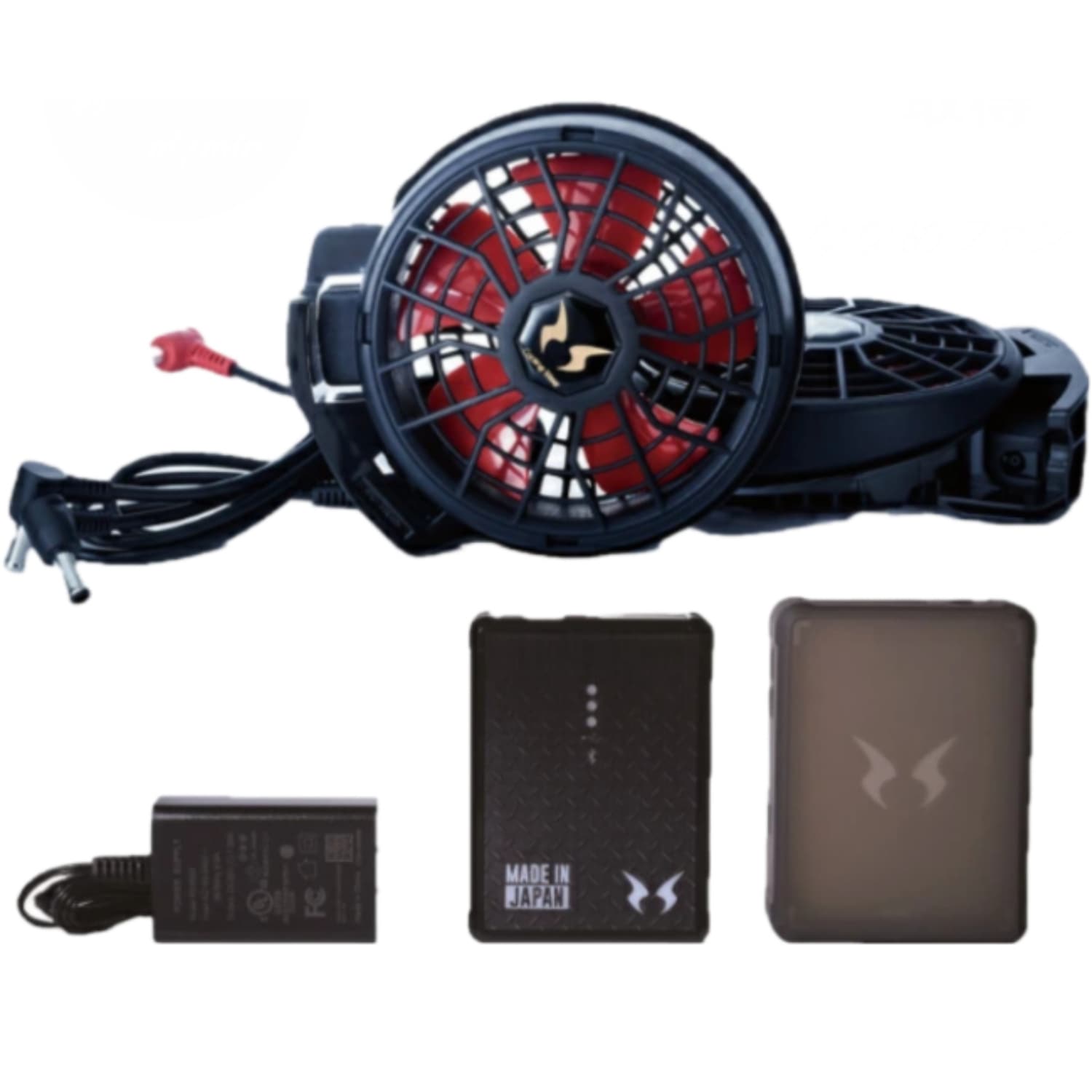 サンエス バッテリーサンエス12V バッテリー ファンセット空調風神服 RD9291J RD9210HN ななめファン 12V 新作 日本製 簡易防水 難燃 スマホ操作