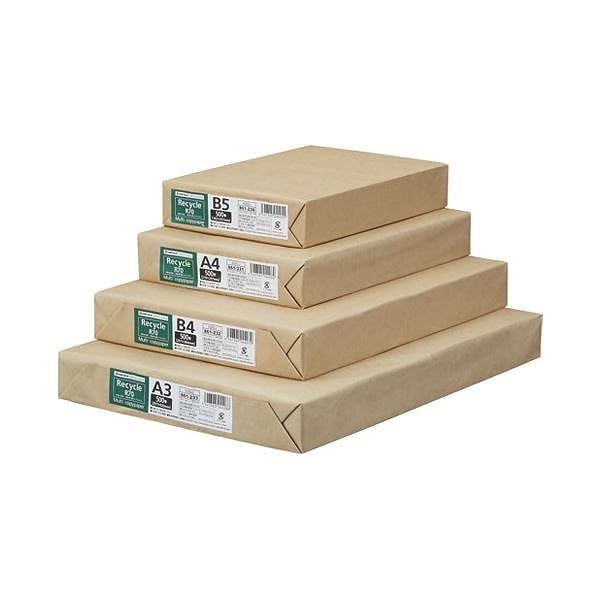 （まとめ） スマートバリュー コピーペーパーR70 B5 5000枚箱 A296J[x3セット]