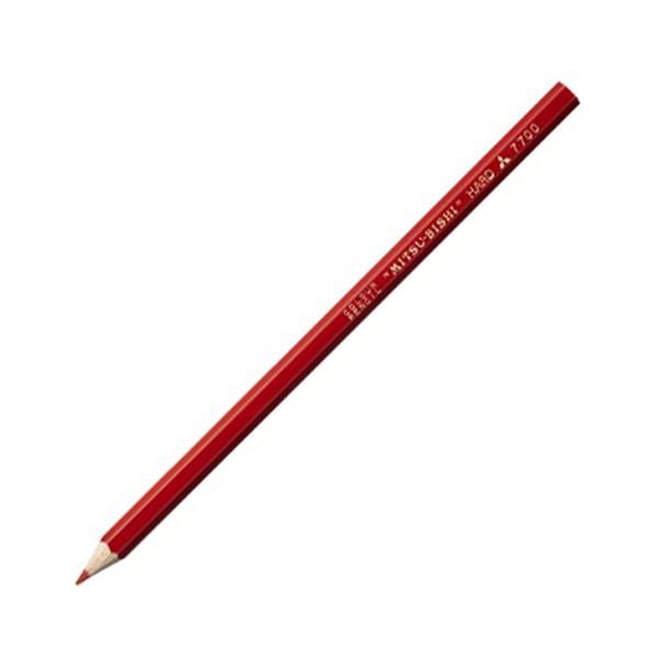 (まとめ) 三菱鉛筆 硬質色鉛筆7700 あかK7700.15 1ダース（12本） (10セット)