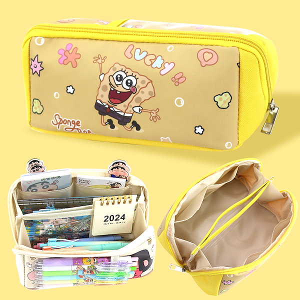 Qoo10] 【激安本日限定】スポンジボブ筆箱多層プリ