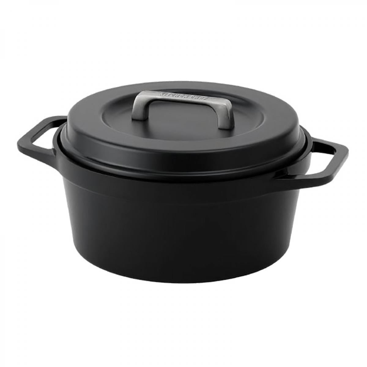 アイリスオーヤマ 無加水鍋 COTOCO 20cm 1～2人向け SMKSN-S20 チャコールグレー IH ガス火 両手鍋 煮る 蒸す 炊く 茹でる 焼く 炒める