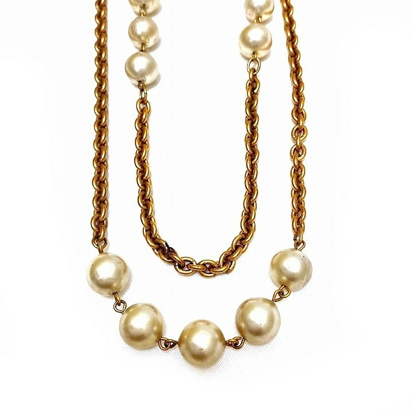 シャネル フェイクパール ロング ネックレス ブランド小物 アクセサリー レディース【中古】