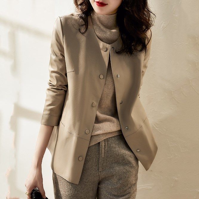 ライダース 女性 おしゃれ 感 カジュアル 着痩せ 皮ジャンパーアウター