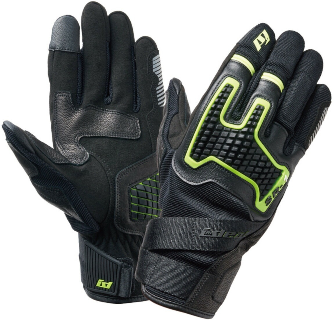 山城(yamashiro) IDEAL アイディール バイク用 グローブ 春夏モデル ID-018 ENIGMA (エニグマ) ネオン Mサイズ ID018NE/M
