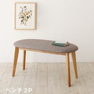 テーブルトップ収納付き スライド伸縮テーブルダイニング [タミル] ベンチ単品 ブラウン