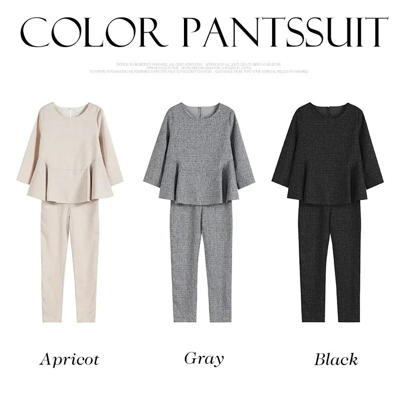 オールインワンセットアップセットアップパンツスーツ 2点セットブレザー ビジネススーツ 長袖 フォーマル 卒業式 ラッフル上下 スーツ 髙品質 レディース 入学式 服 通勤 ママ OL 気質 セッ