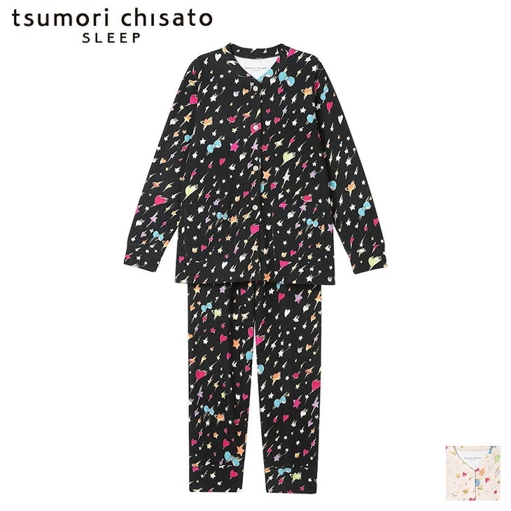 ツモリチサト tsumori chisato ワコール wacoal パジャマ ルームウェア 部屋着 長袖 星 ハート リボン ツモリチサトスリープ 寝間着 秋冬 UDW402