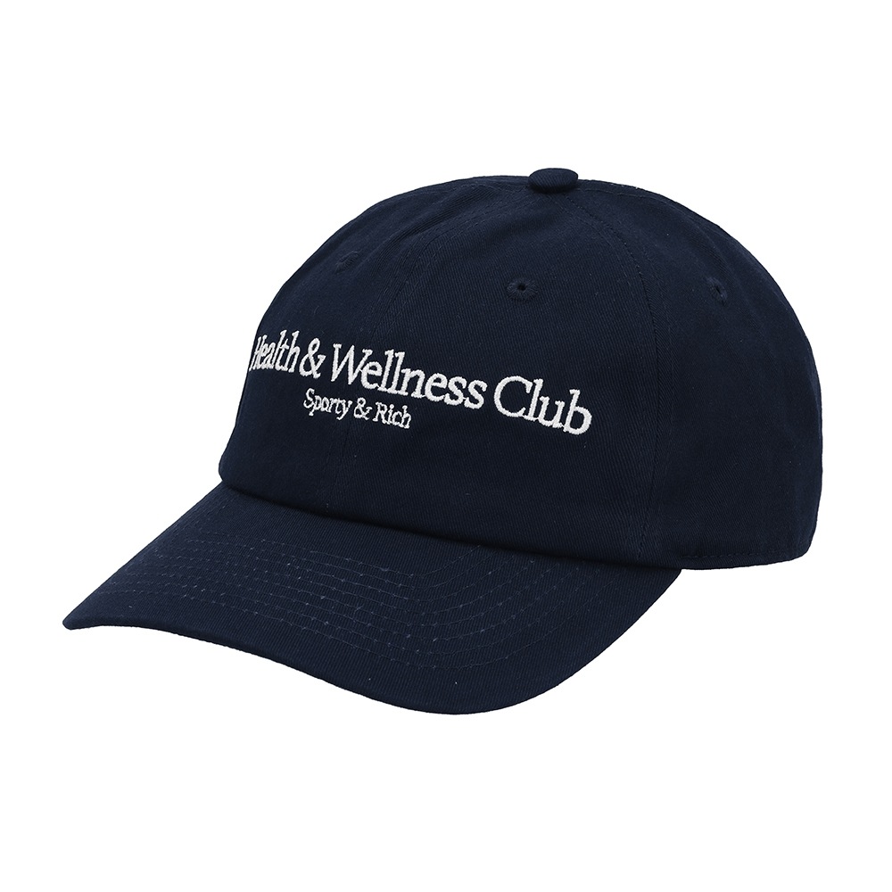 スポーティアンドリッチ コットン 健康＆ウェルネス クレスト キャップ ダークネイビー AC040612241BL106