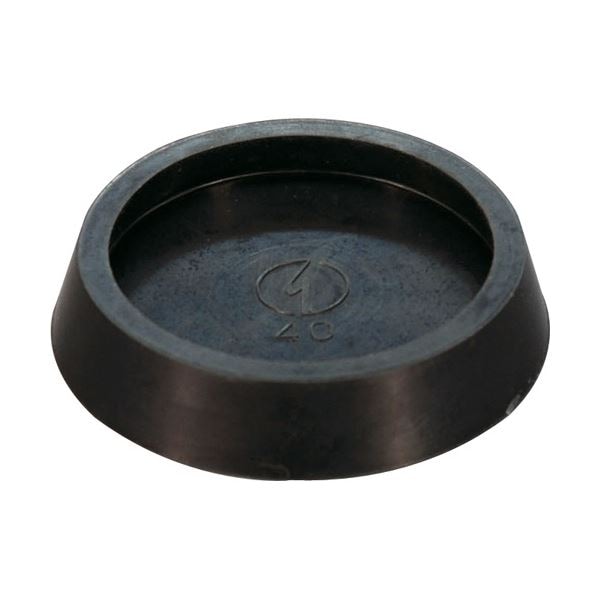 （まとめ）光 平置きゴム 黒 丸 内径42mm BE-0-402 1個 [x20セット]