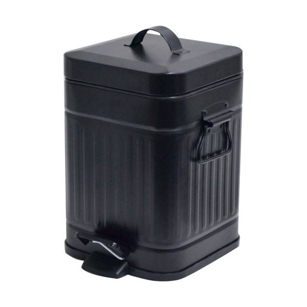 （まとめ）b.c.l Galva スクエアダストボックス 3L マットブラック 1個 [x3セット]