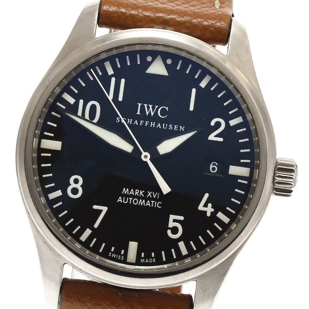 IWC IWC SCHAFFHAUSEN IW325501 パイロットウォッチ マークXVI デイト 自動巻き メンズ 保証書付き_898835【中古】