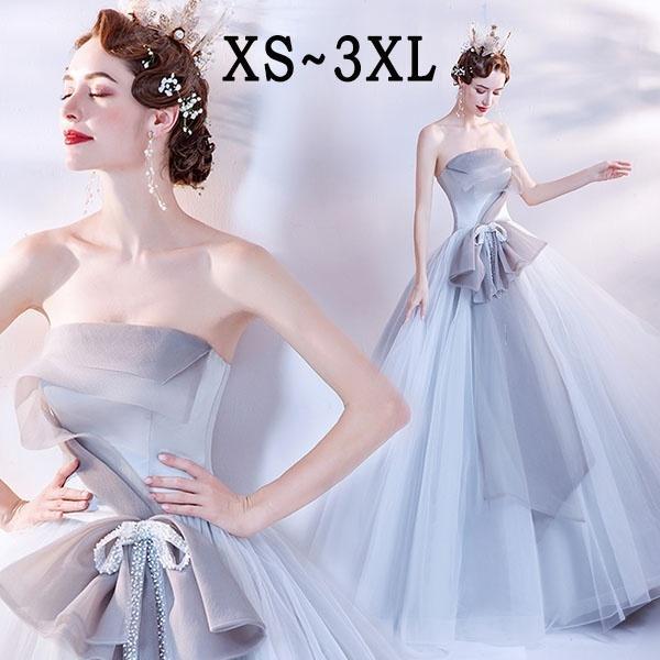 サイズ有XS/S/M/L/XL/2XL/3XLウェディングドレス ロングドレス 演奏会 結婚式 オフショルダー パーティードレス